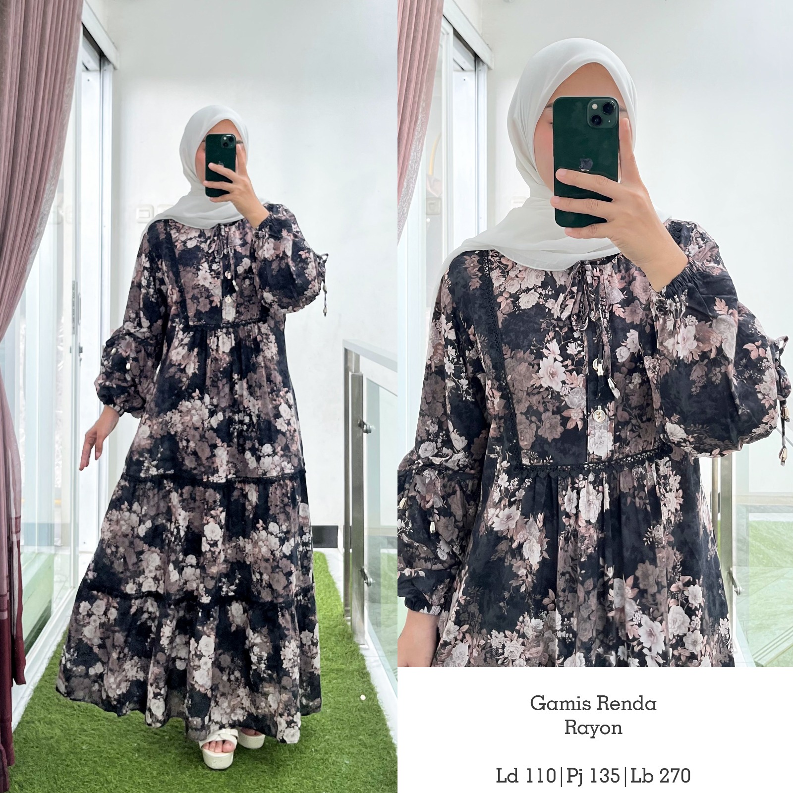 Mididress katun rayyon